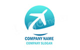 飛行機、旅行会社、グローバルのロゴ